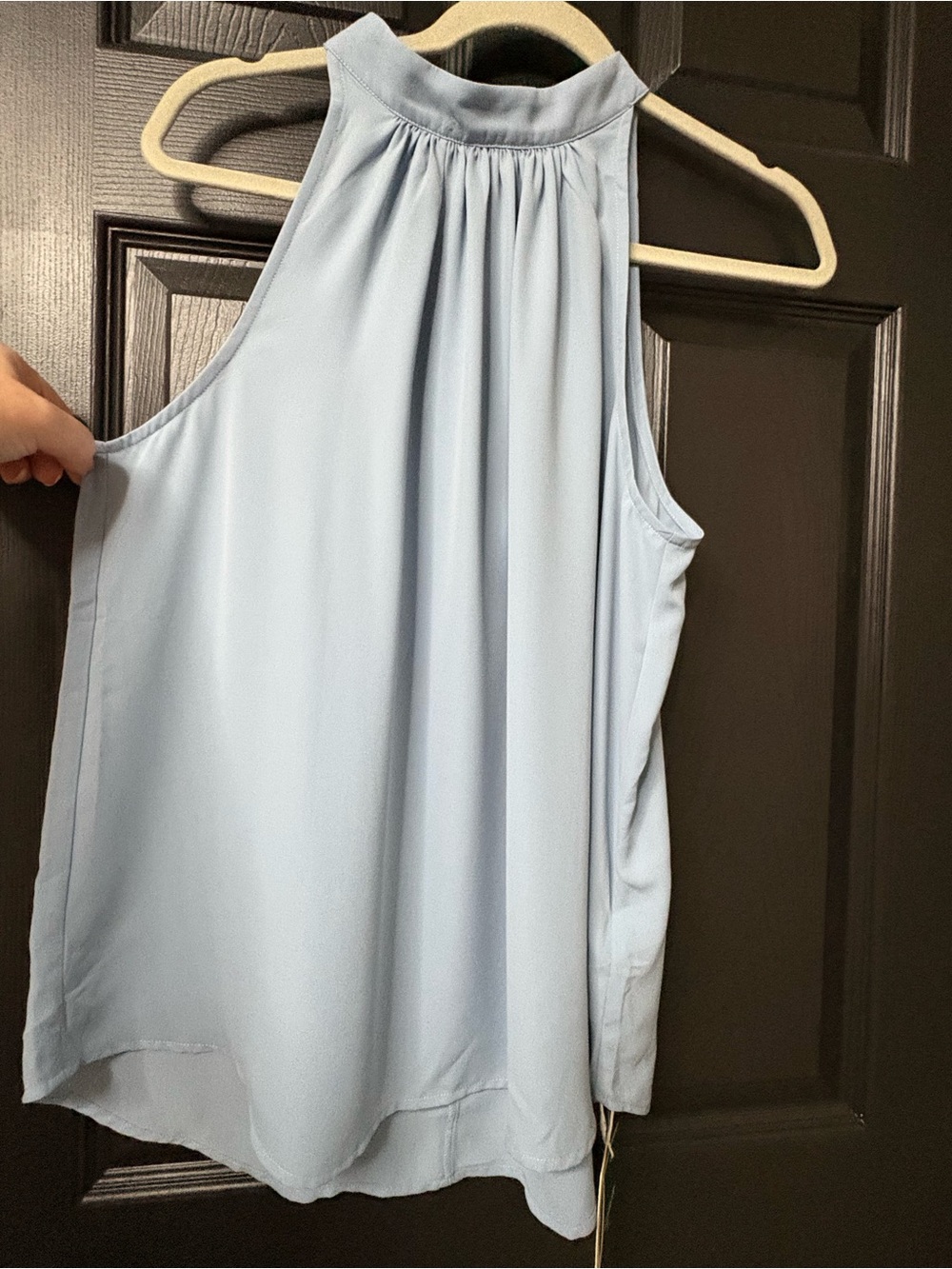 HALARA Light Blue High Neck Sleeveless Camisole